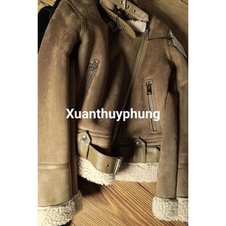(TQXK- sẵn) ÁO KHOÁC DA LỘN LÔNG CỪU ZAR@