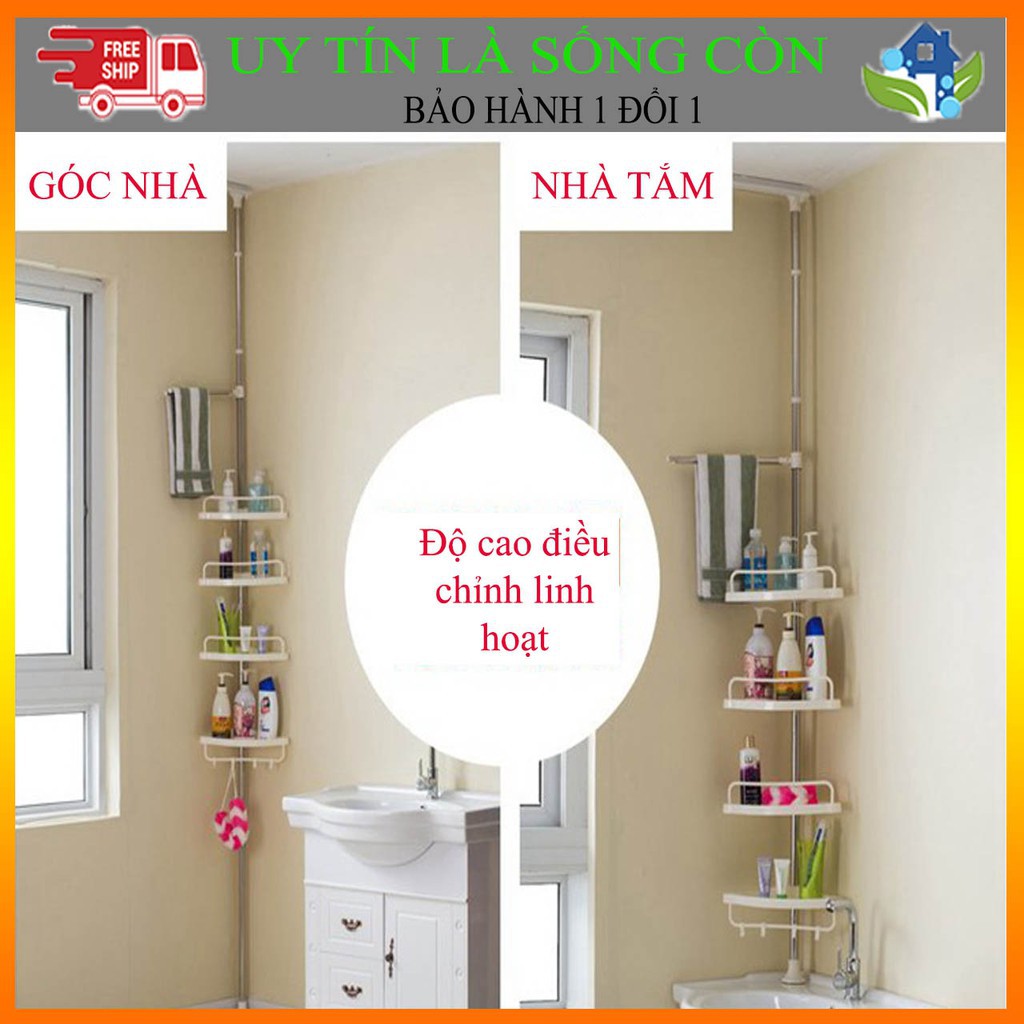 [ THÔNG MINH TIỆN DỤNG ] Kệ Góc Nhà Tắm 5 Tầng Mẫu Hót Vừa Mới Về Giá Hạt Rẻ