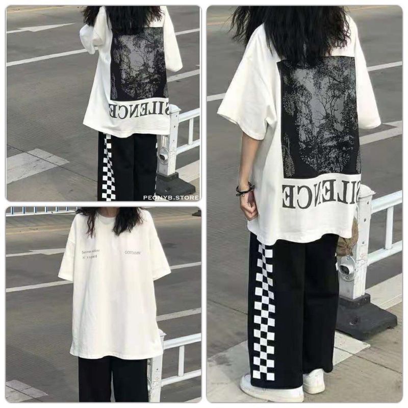 Áo thun cotton tay lỡ unisex - - BỘ ÁO RỪNG CÂY PHỐI QUẦN DÀI - - mẫu hot 2022