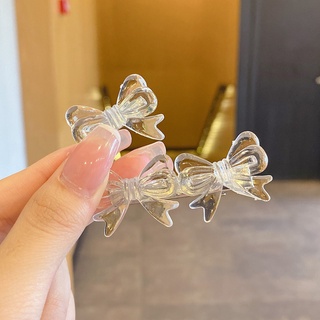 Kẹp Tóc Hình Nơ Trong Suốt Xinh Xắn Cho Bé Gái