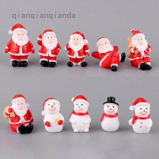 Đồ trang trí Ông Già Noel/Người Tuyết Bằng Nhựa resin Dùng Trang Trí Tiểu Cảnh Dịp Giáng Sinh