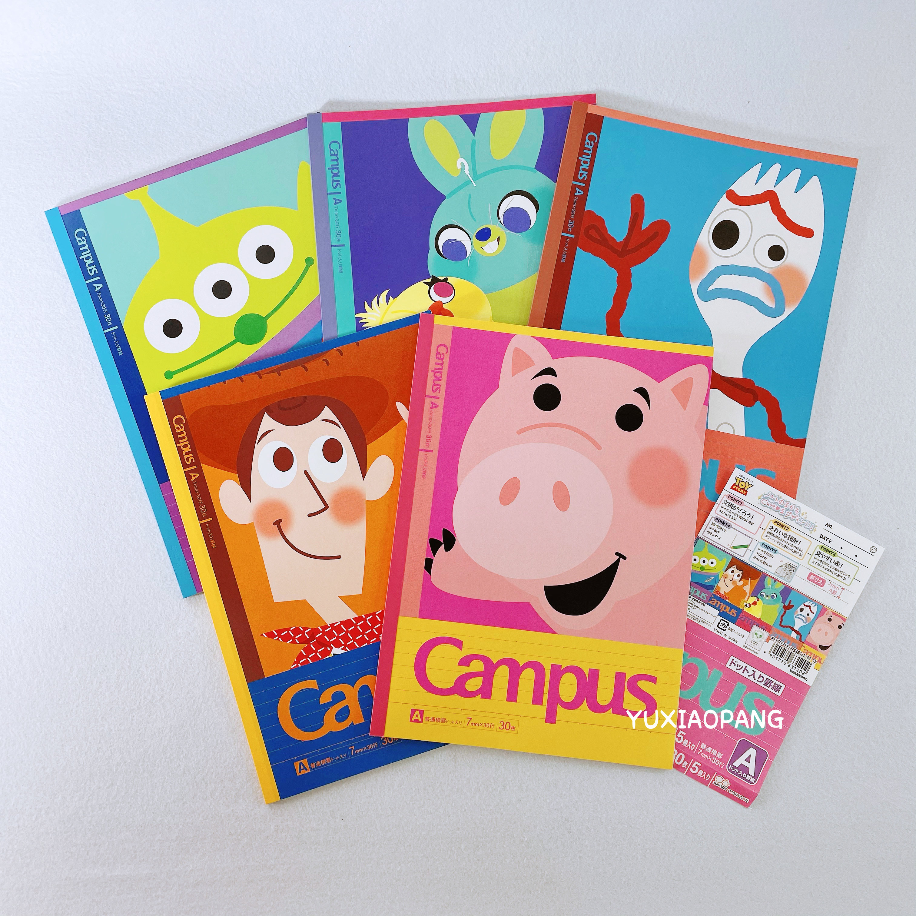 Toy Story limited Japanese-made sun-star KOKUYO cooperation campus notebook horizontal grid