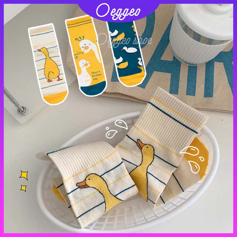 Oeteo shop Vớ Ngắn In Hình Vịt Hoạt Hình Dành Cho Nữ