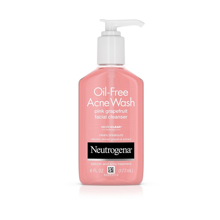 Sữa Rửa Mặt Neutrogena Oil Free Acne Wash Pink Grapefruit Facial Cleanser (177ml) – 100% Authentic