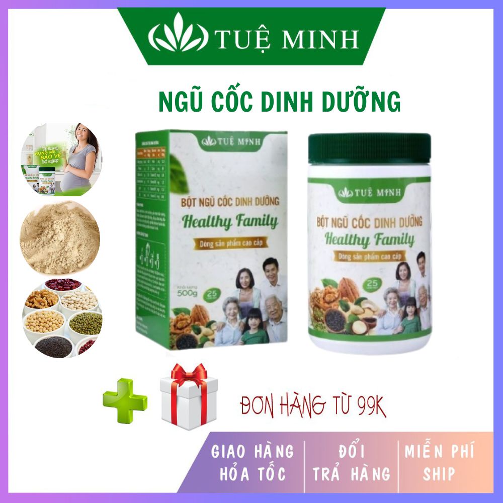 Bột ngũ cốc dinh dưỡng Tuệ Minh,ngũ cốc lợi sữa 1 kg (2 hộp) Lợi Sữa, Đẹp Da, Tăng cân,giảm cân,Duy Trì Sắc Đẹp