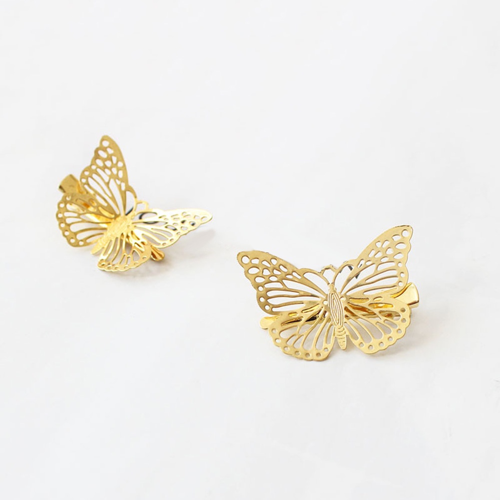 Kẹp Tóc Kim Loại Hình Bướm Vintage