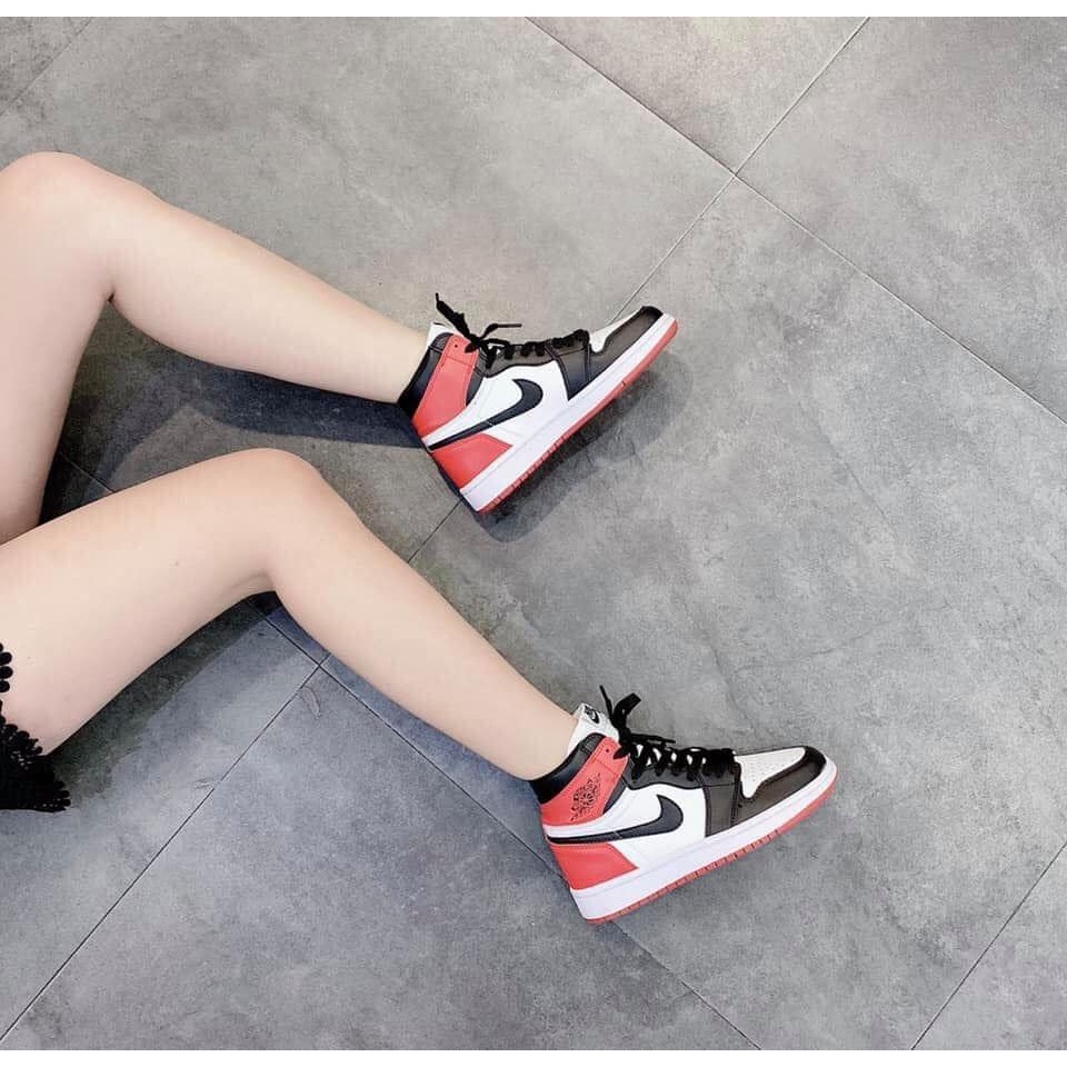 Giày sneaker Jordan 1 cao cổ đỏ đen OG Bred toe thời trang nam nữ loại đẹp 2021 tặng kèm full box bull PK19_Store