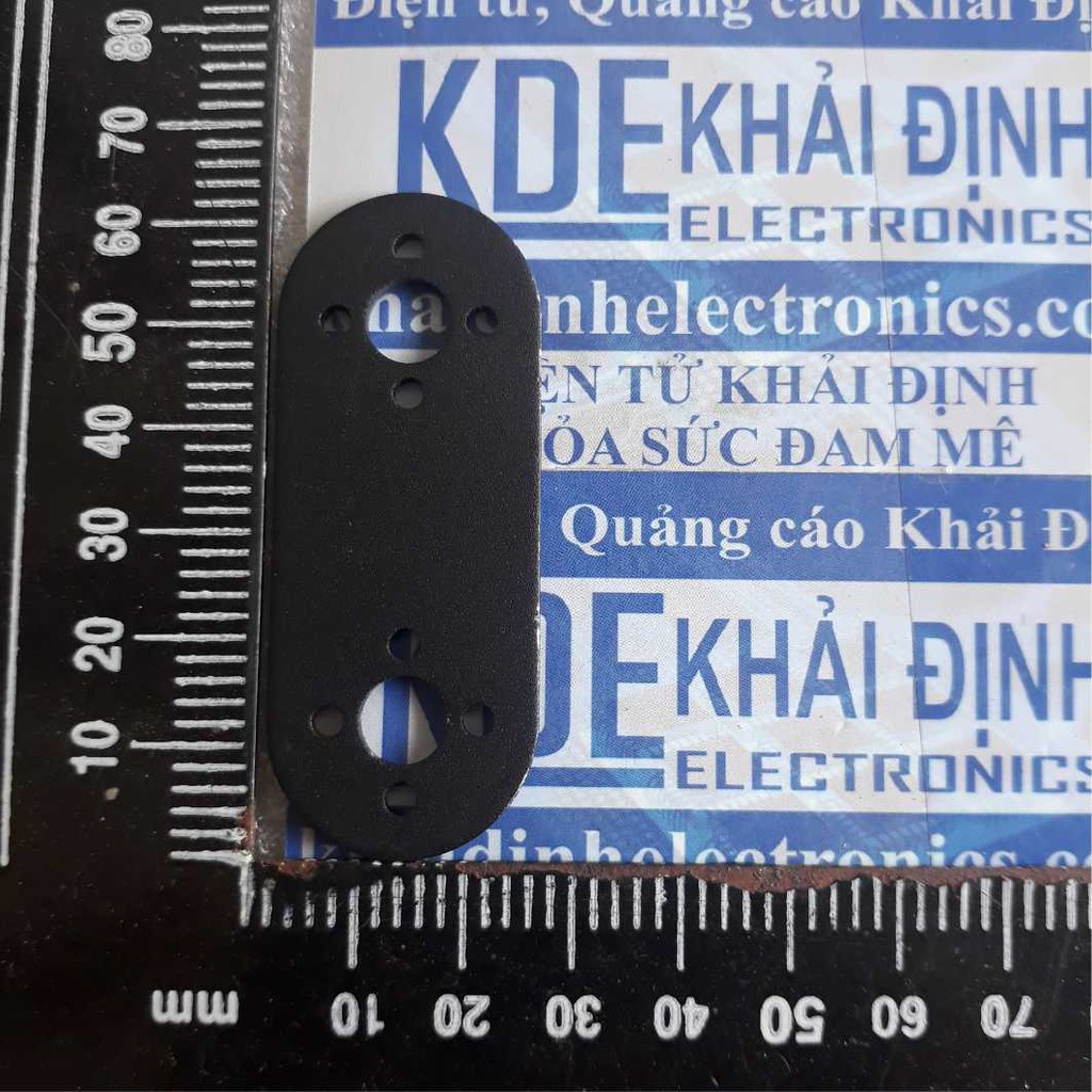 [Mã ELFLASH3 hoàn 10K xu đơn 20K] khung đỡ thanh đỡ 2 động cơ servo dạng thẳng nhôm đen 2mm kde4198