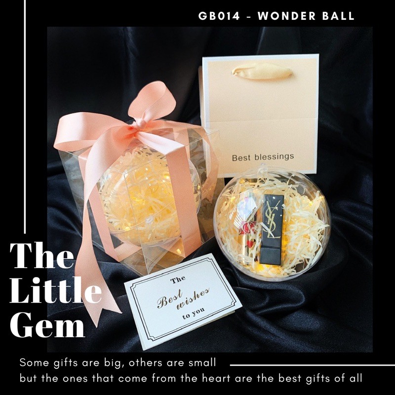 Hộp quà quả cầu Wonder Ball 12cm độc lạ đựng quà, đựng son tặng 14/2 Valentine, 8/3, 20/10, 20/11, Noel, Sinh nhật | BigBuy360 - bigbuy360.vn