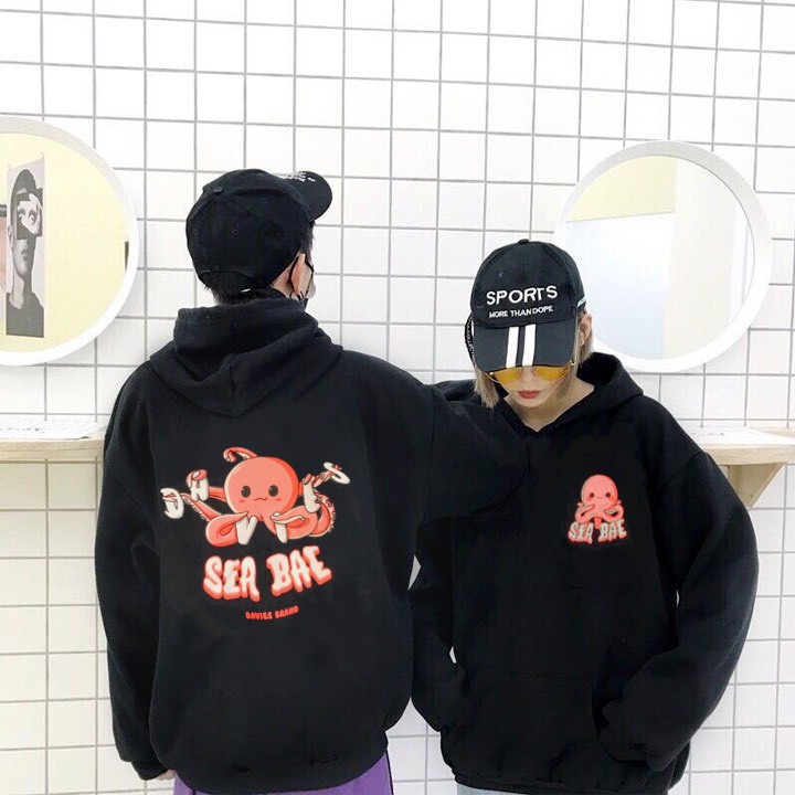Áo hoodie sweater nỉ sea bae bạch tuộc form rộng unisex freeship toàn quốc M148 | BigBuy360 - bigbuy360.vn