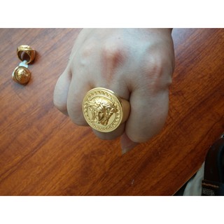 Nhẫn Versace Titan Mạ Vàng 18K
