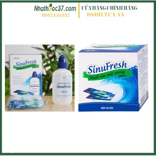 [Chính hãng] Bình rửa mũi Cát Linh  Sinufresh Kèm 10 gói muối. Muối rửa mũi Sinufresh  Cát linh