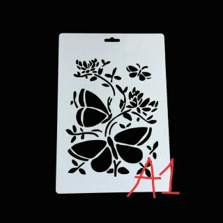 Khuôn vẽ, Khuôn in trổ thủng chất liệu mica dẻo a4 (19*26cm)