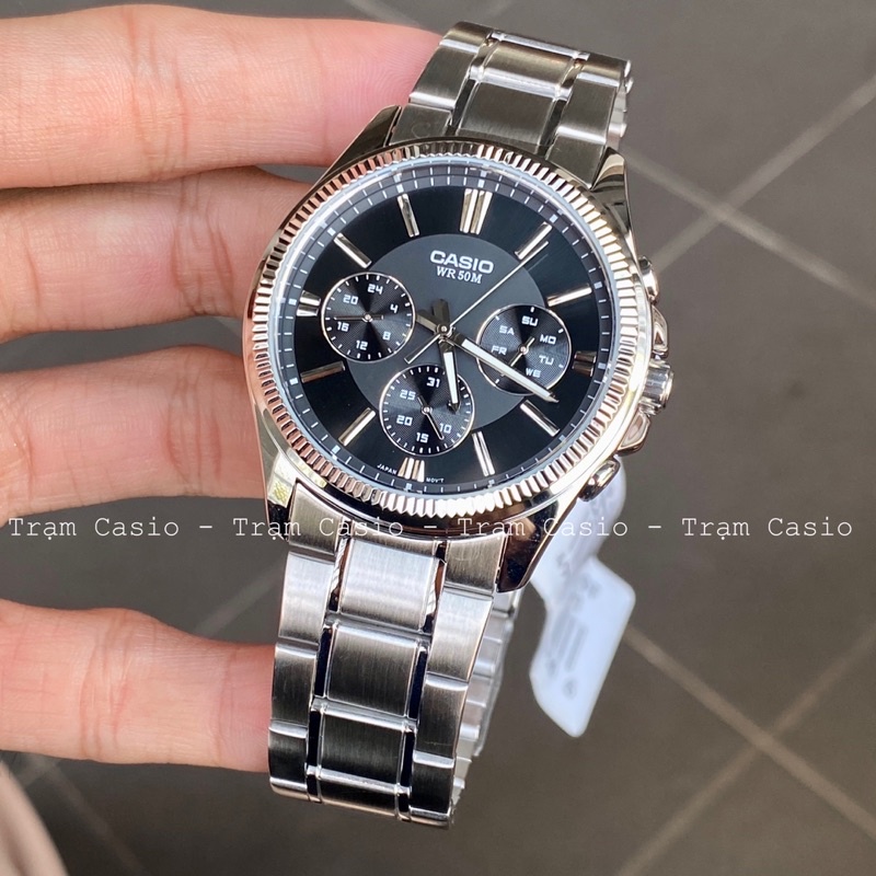 Đồng hồ Casio Nam MTP-1375D-1A màu đen hàng REAL