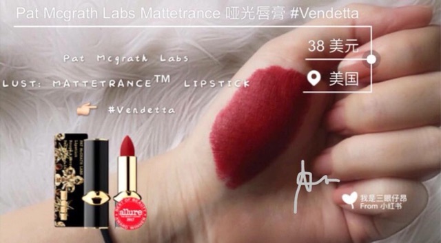 Son Pat McGrath Labs Matte - Vendetta [đỏ nhung]