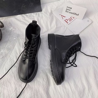 [ORDER] Giày boots nữ đen lì thời trang phong cách trẻ trung🎁🎁