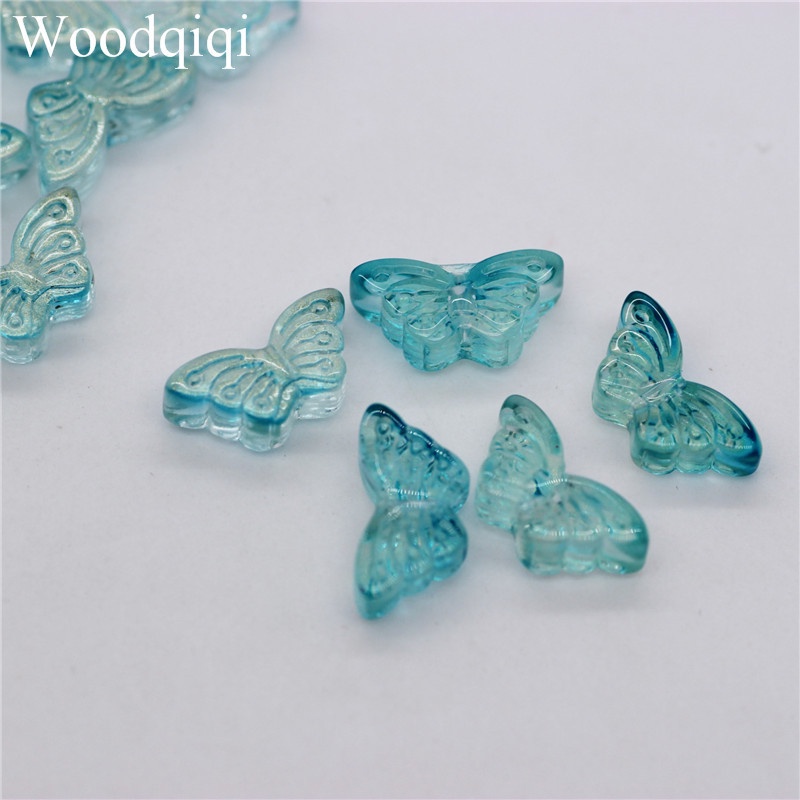 Mới Set 50 Hạt Thủy Tinh 8x15mm Nhiều Màu Tự Làm Trang Sức