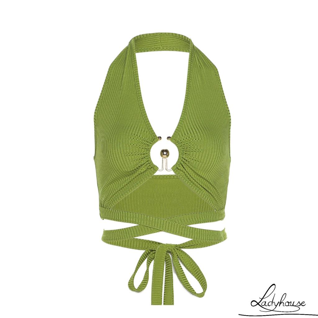 Áo Hai Dây Hở Rốn Màu Trơn Thời Trang Gợi Cảm Cho Nữ