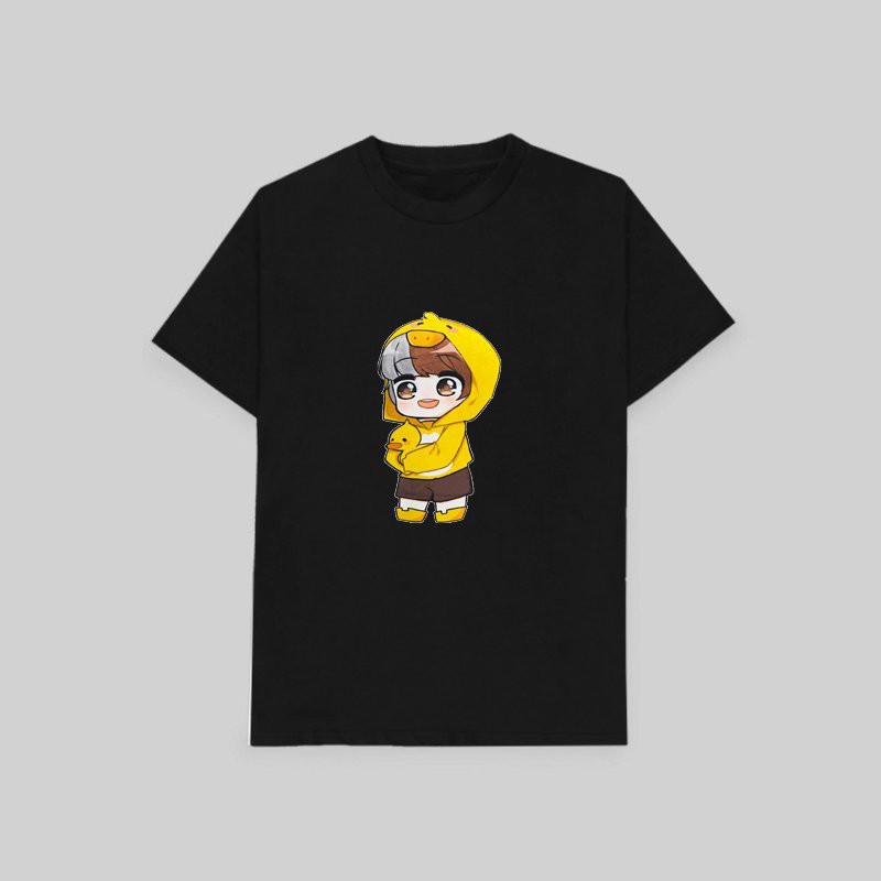 Áo thun phông đen in hình HERO TEAM ver ÔM THÚ Simmy Phong cận Siro Mr Vịt Sammy Đào Timmy Kairon Timy Kamui