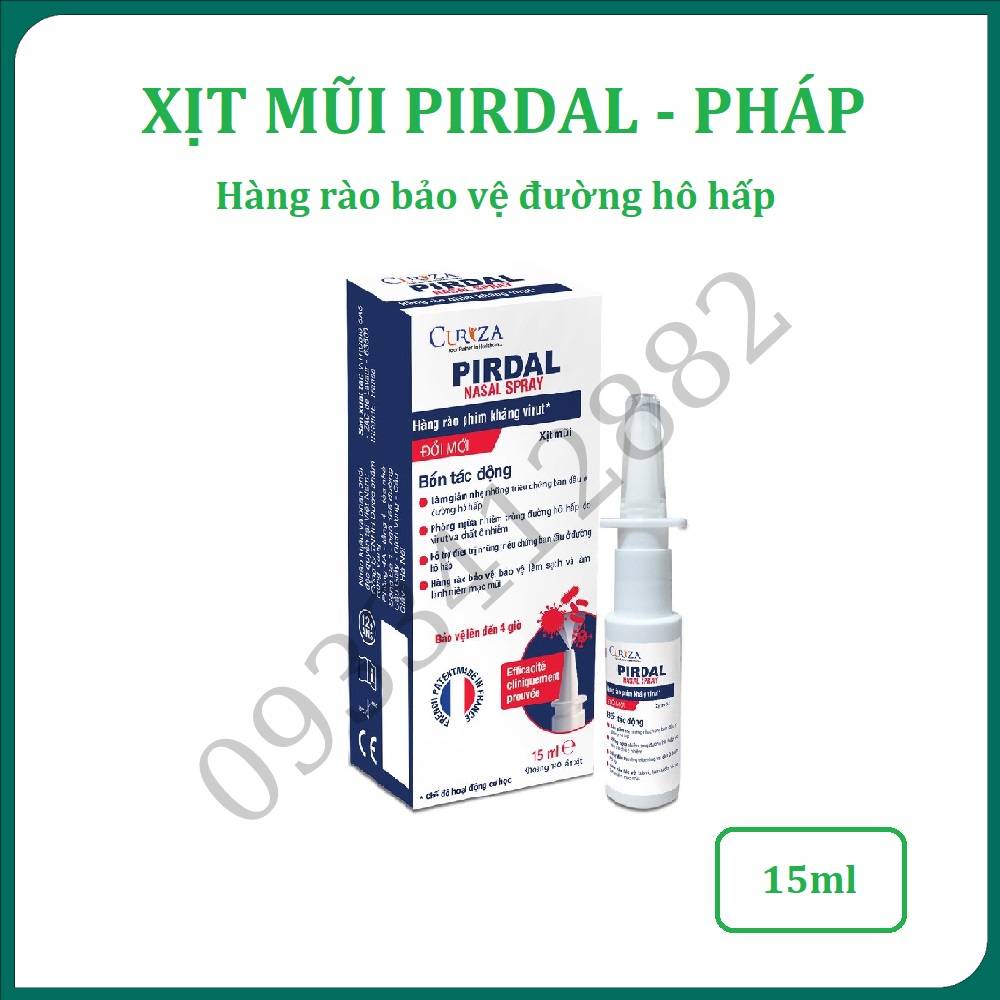 Xịt mũi Pirdal 15ml - Pháp giúp tạo hàng rào bảo vệ đường hô hấp, chiết xuất