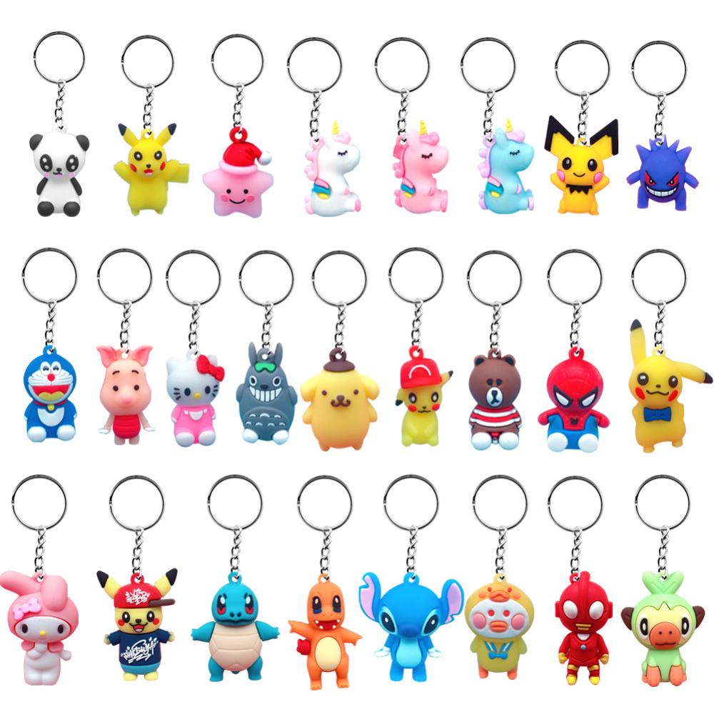 Móc Khóa PVC Họa Tiết Quái Vật Hoạt Hình Dễ Thương H2J5