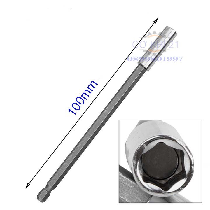 Đầu nối tô vít chuôi lục giác cho khoan pin 100mm