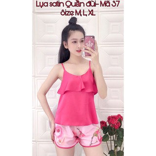 SÉT ĐỒ BỘ ĐÙI DÂY LỤA SATIN CÓ SIZE 40-65KG