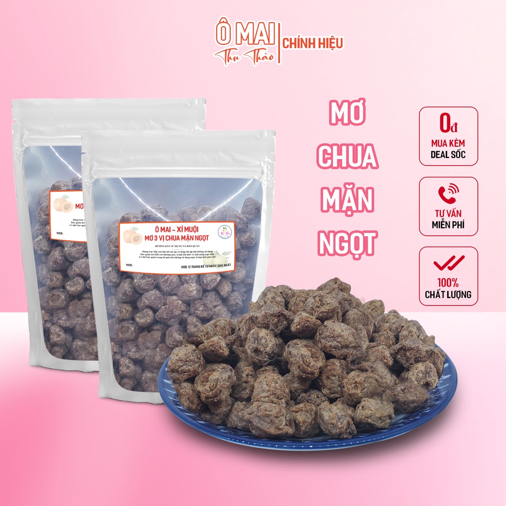 Xí Muội Mơ Ô Mai Mix 3 Vị Chua - Mặn - Ngọt, Giảm Nghén Các Mom