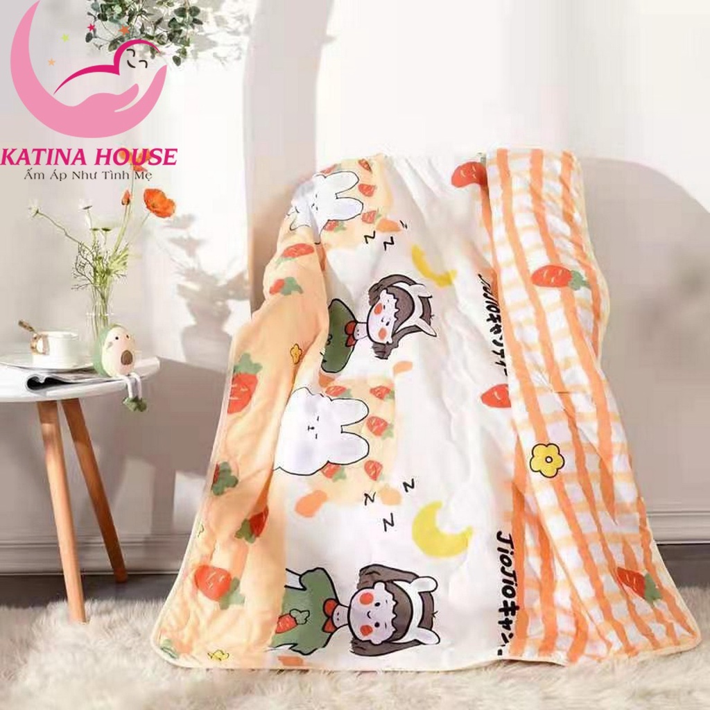 Mền cho bé cotton đũi thoáng mát 1mx1m4,mỏng nhẹ thích hợp mang đi học,nằm phòng lạnh, nhiều họa tiết phong phú đáng yêu