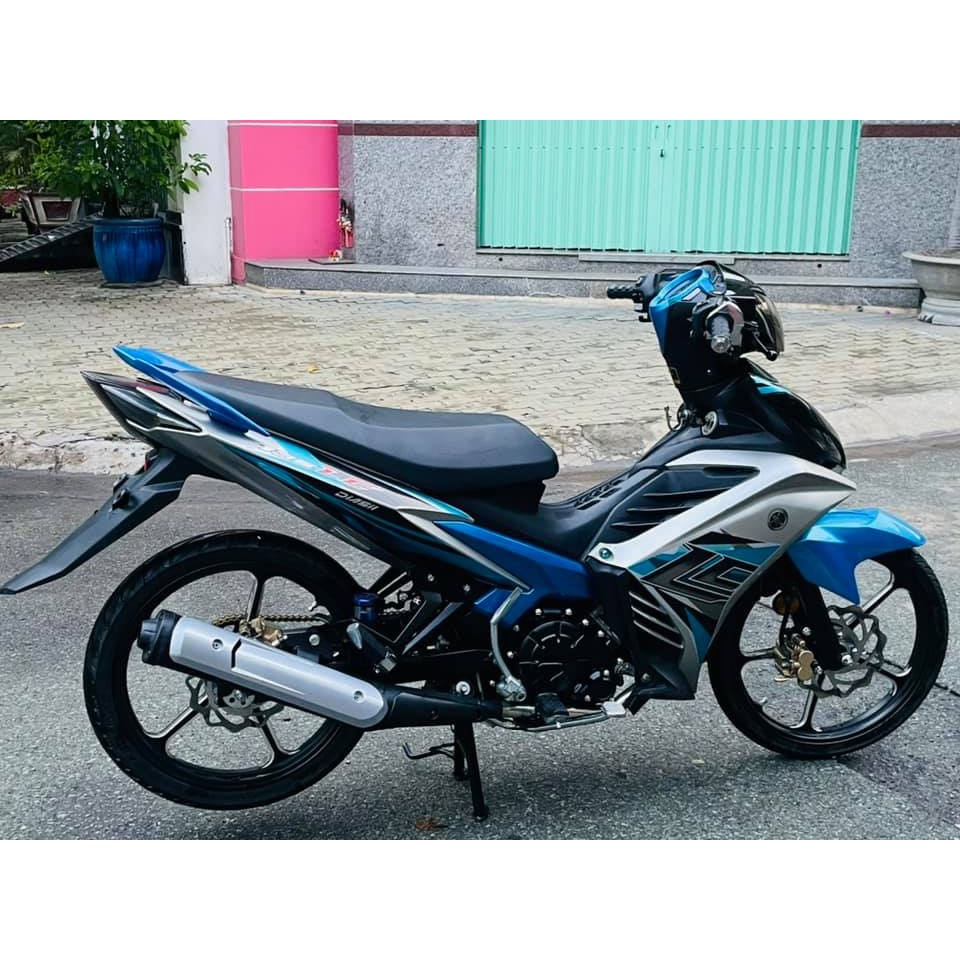 Tem Rời Dán Xe Exciter 135 2011 Mẫu LC 2017 Xanh Bạc Đen Cực Đẹp, Hàng 3 Lớp Chất Lượng Cao .Team Decal