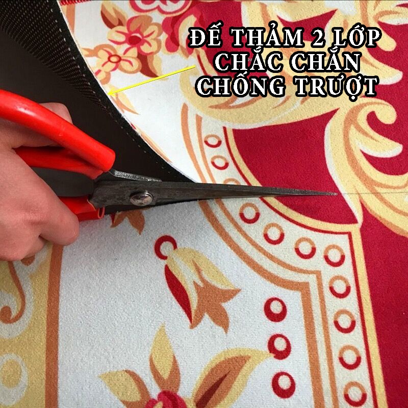 Thảm trải sàn năm mới 2022, Thảm Chùi Chân KT 60x40 cm, Thảm chống trơn tượt, thấm hút mồ hôi để nhà bếp