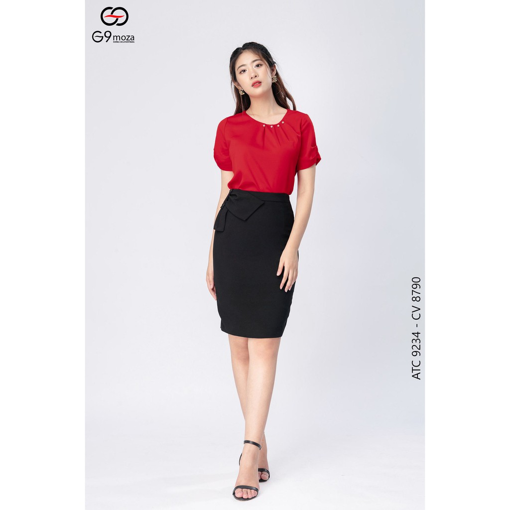 Chân váy ôm 8790 G9moza chât liệu thô hàn tạo phong cách Công sở, dạo phố, du lịch Trẻ trung ngọt ngào nữ tính