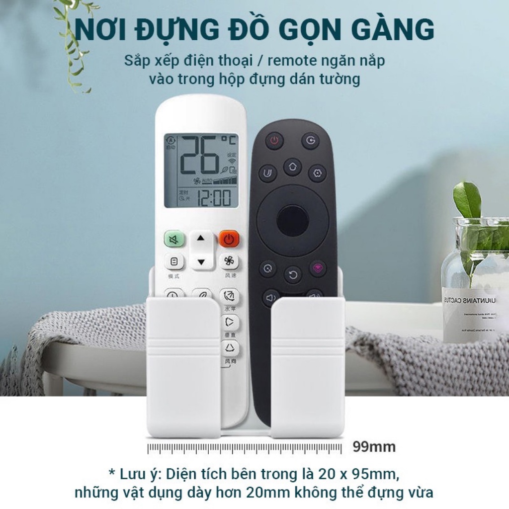 Giá đỡ sạc điện thoại, kệ dán tường để điện thoại, remote bằng nhựa ABS đa năng DTM Store DTMS-GĐ-T1