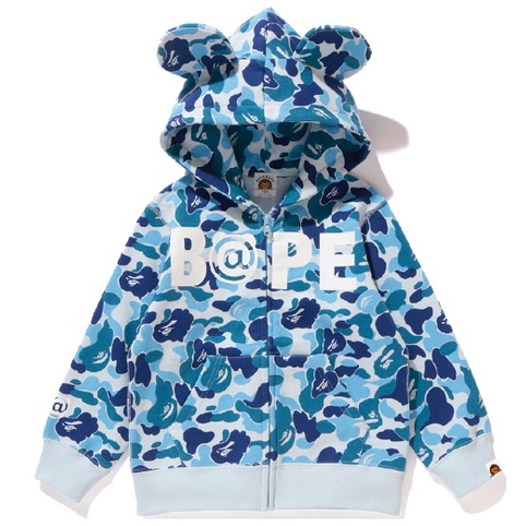 Áo Khoác Hoodie BAPE Họa Tiết Rằn Ri Cho Trẻ Em Phong Cách Mới 0818