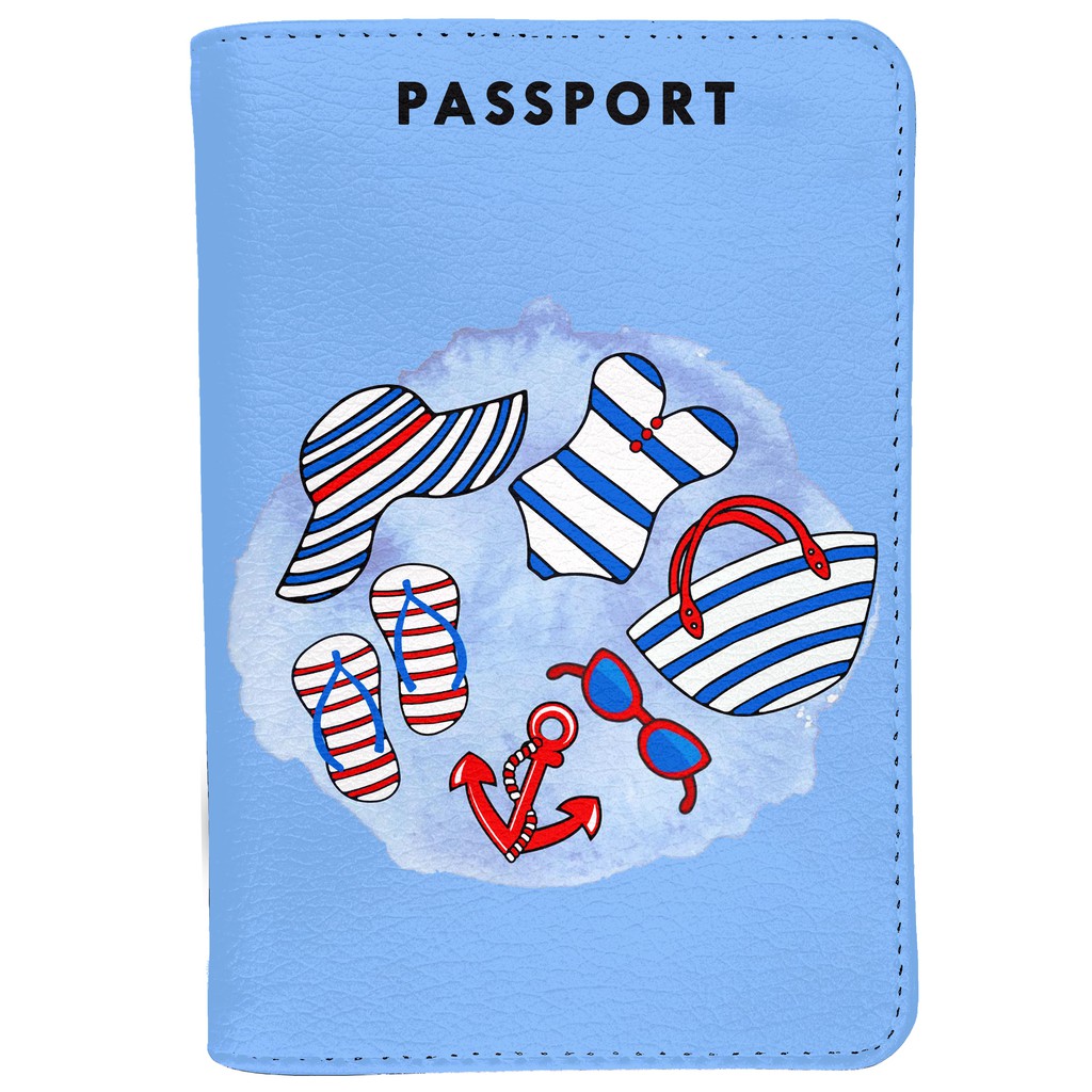 Ví Đựng Passport Du Lịch ĐI BIỂN - Bao Da Hộ Chiếu Đơn Giản Xinh Xắn - Bền Đẹp - Sắc Nét - Passport Cover Holder - LT039