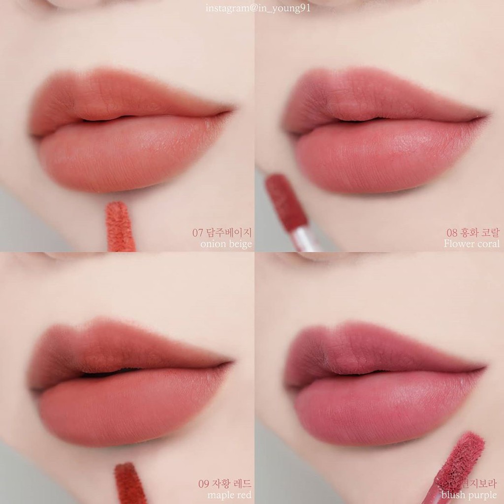 Son Bóng, Son Kem Lì Romand Juicy Lasting Tint/Zero Velvet Tint 5.5g