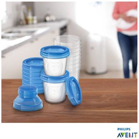 Cốc trữ sữa AVENT 180ml - Hàng chính hãng