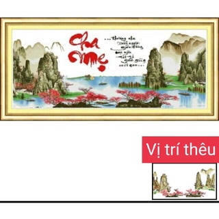 Tranh thêu chữ thập cha mẹ, Tranh thêu cha mẹ