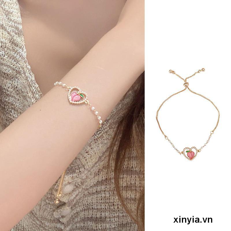 Thiết kế thời trang Vòng tay đào của phụ nữ Hạt đầy màu sắc