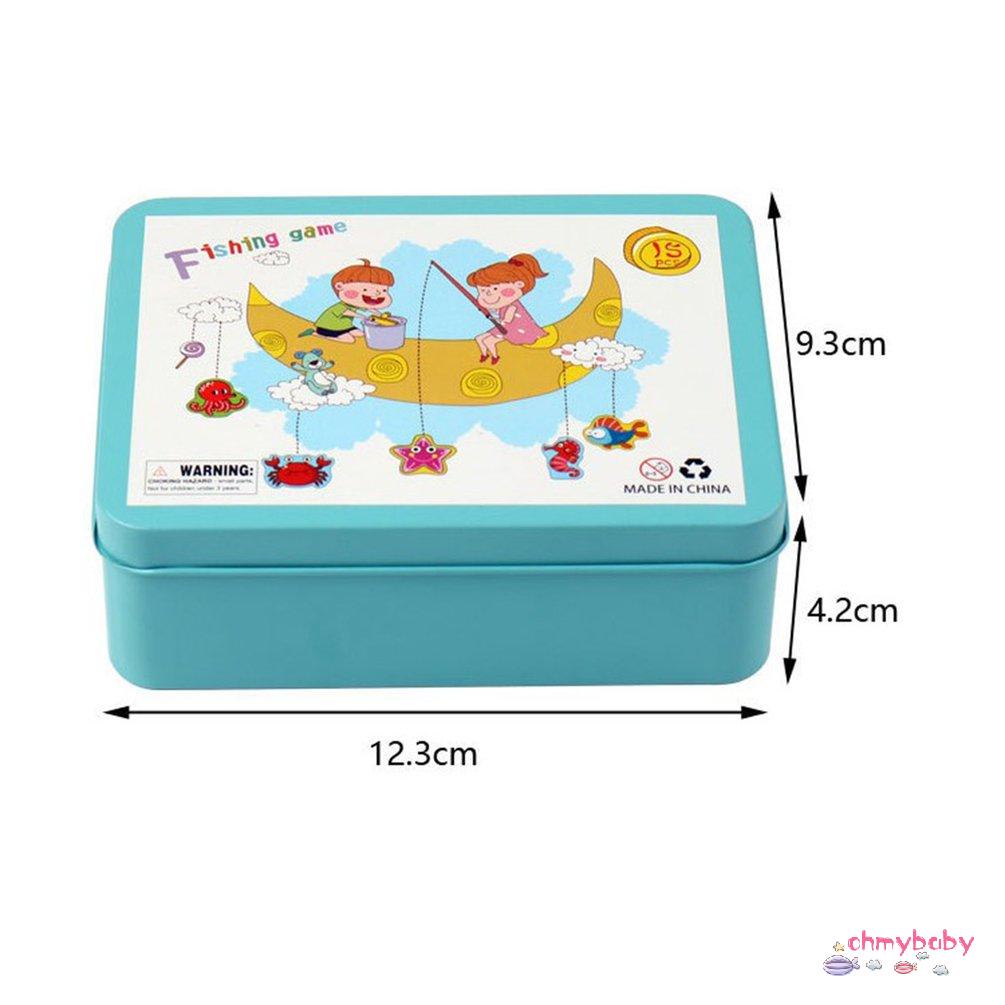 【OMB】 Outdoor Toys Fishing Pool Electric Magnetic Ocean Wood Fishing Toy Rod  Set