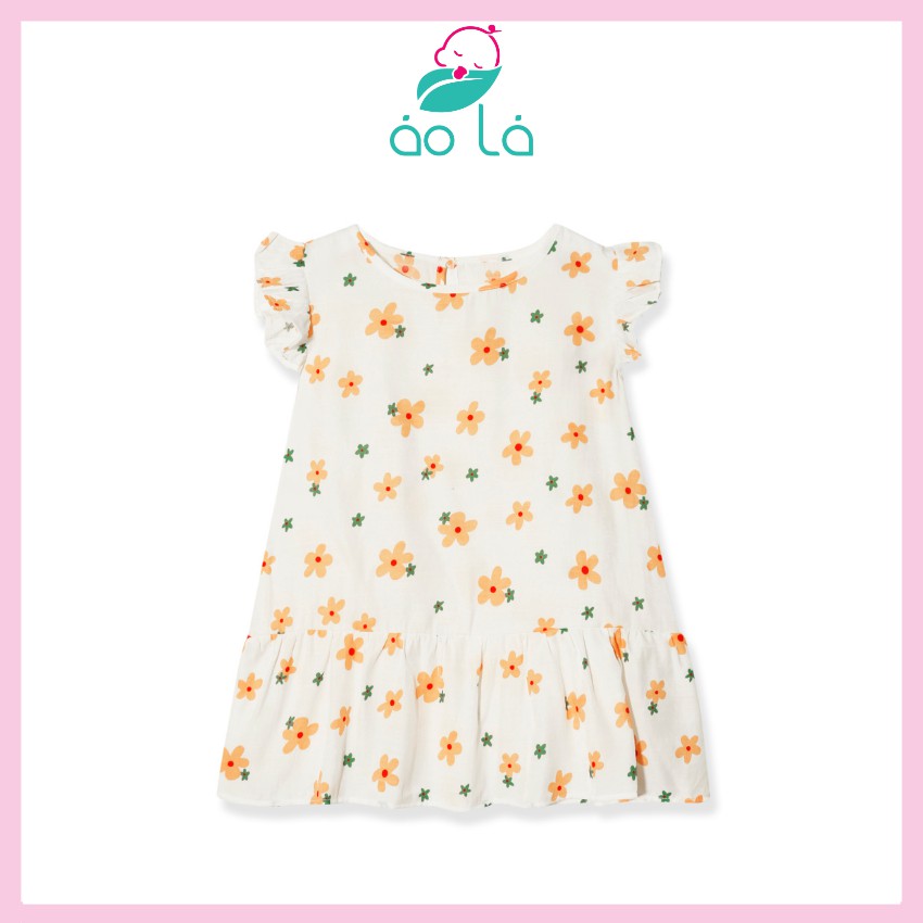 Váy babydoll mặc hè cho bé gái vải đũi lạnh Áo Lá Homewear