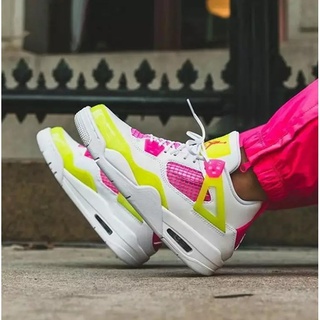 Giày Nike Jordan 4 Retro White Lemon Pink, size 40, real 2hand