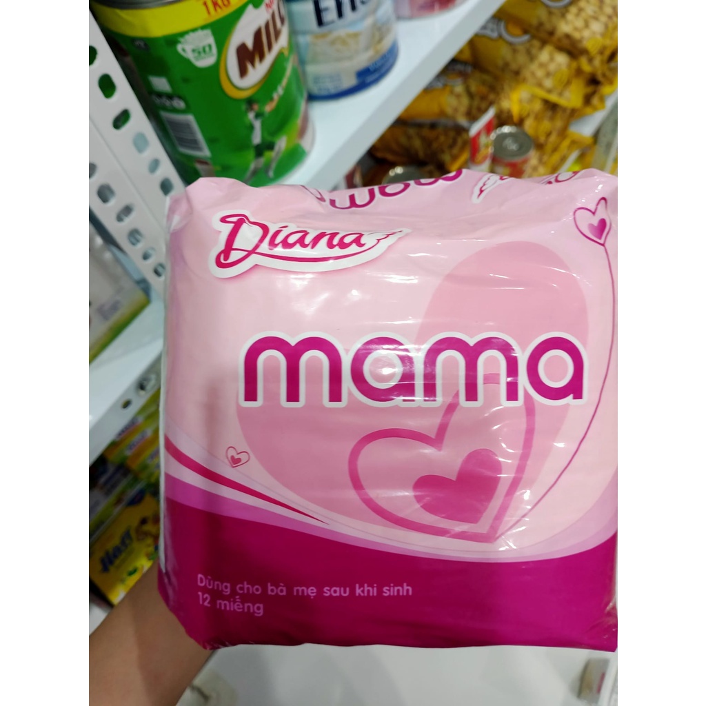 (Flash Sale) Bỉm/băng vệ sinh sau sinh DIANA MAMA thấm hút tuyệt đối cho mẹ(bịch 12 miếng)-Amina