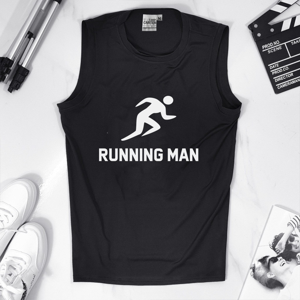 Áo Thể Thao Nam RUNNING MAN, áo 3 lỗ tập gym chất vải thun lạnh thoáng mát