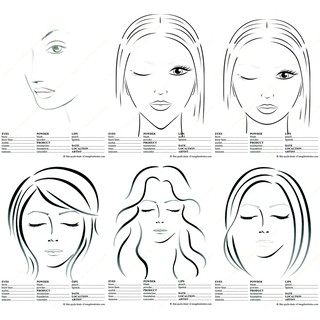 Giấy trang điểm makeup facechart