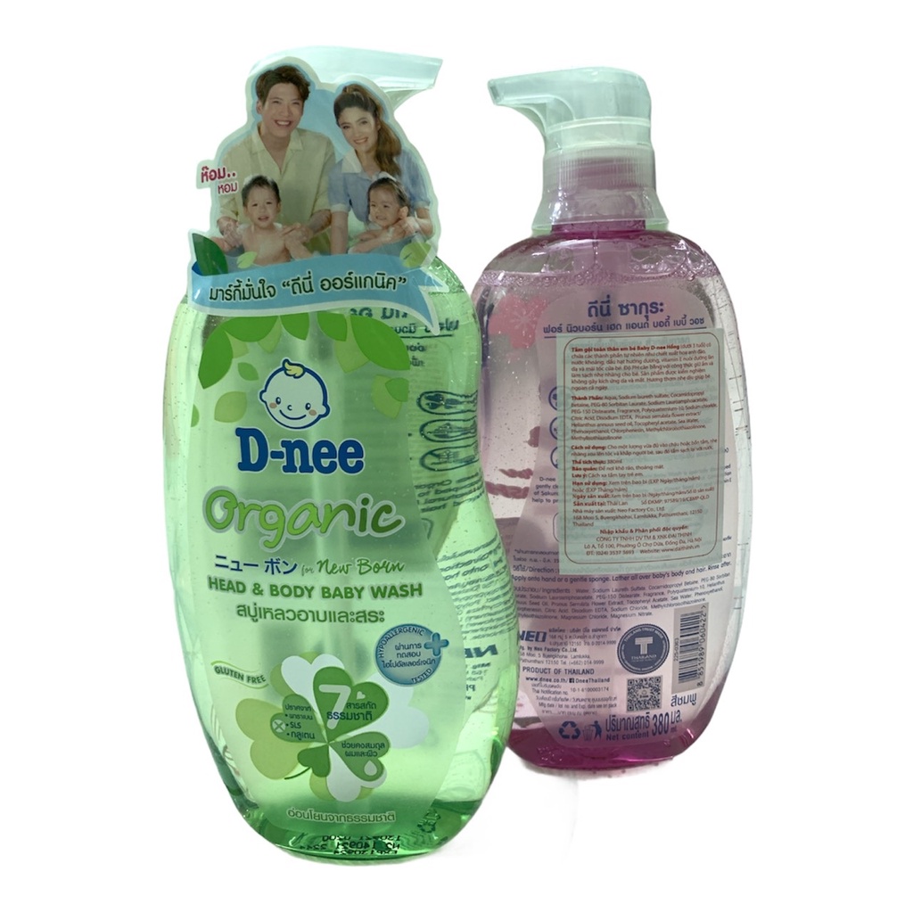[ Tem Đại Thịnh ] Sữa tắm gội toàn thân cho bé Dnee 380ml - Thái Lan ( LOAI MOI)