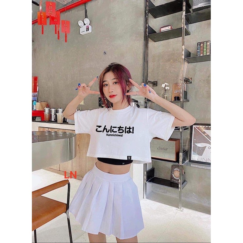 Áo crt chữ hàn Konichiwa TH6