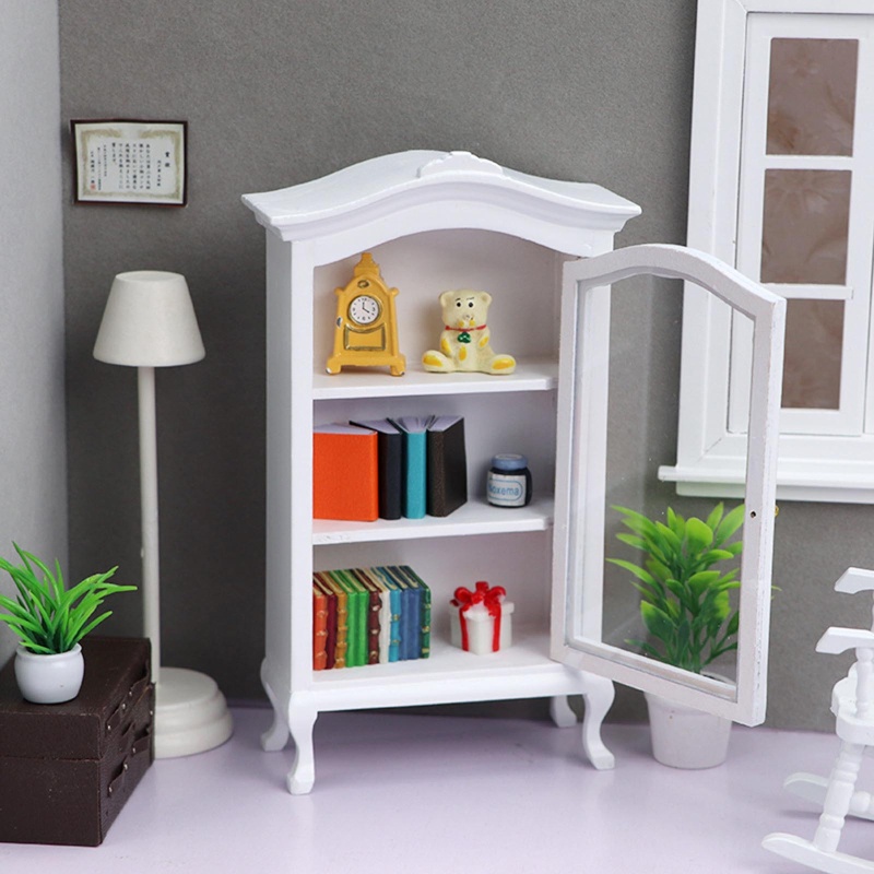 Mô Hình Tủ Sách Mini Trang Trí Nhà Búp Bê Phong Cách Cổ Điển Diy
