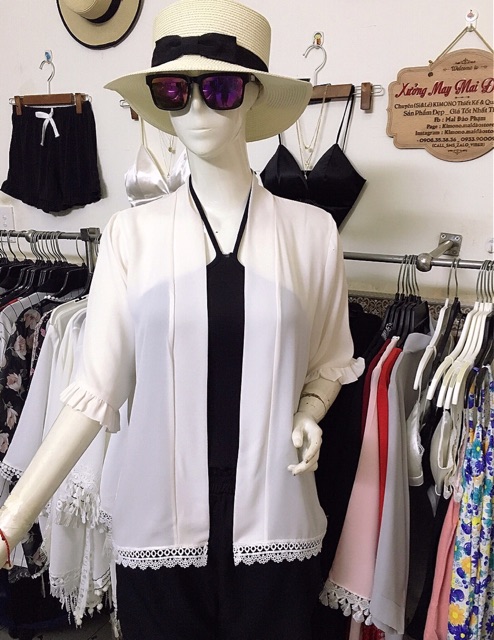 Kimono Tay Xếp Li_ Gấu Ren ❤️