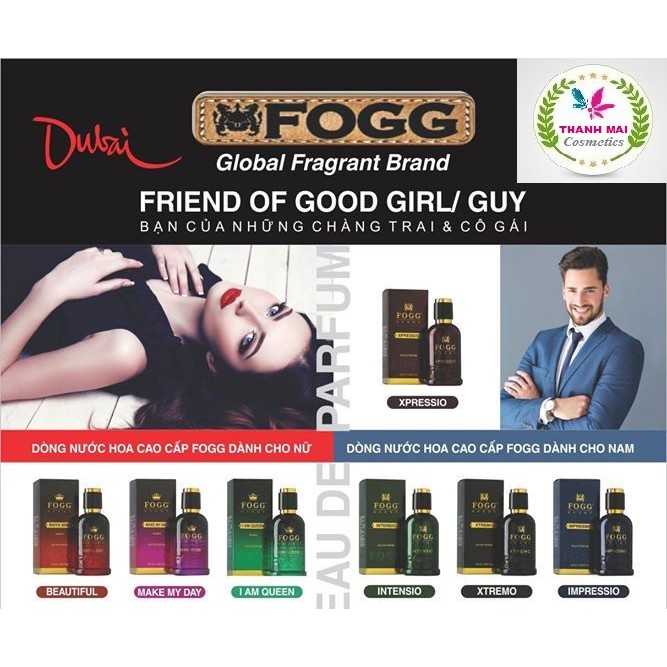 [Fogg - Đủ loại] Nước Hoa Cao Cấp Fogg Dành Cho Cả Nam&Nữ (HAI LOẠI RIÊNG BIỆT) 100ml | BigBuy360 - bigbuy360.vn